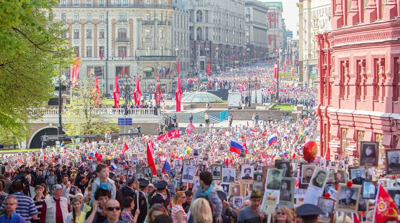 Шествие Бессмертного полка. 9 мая 2016 года. Красная площадь!